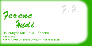 ferenc hudi business card